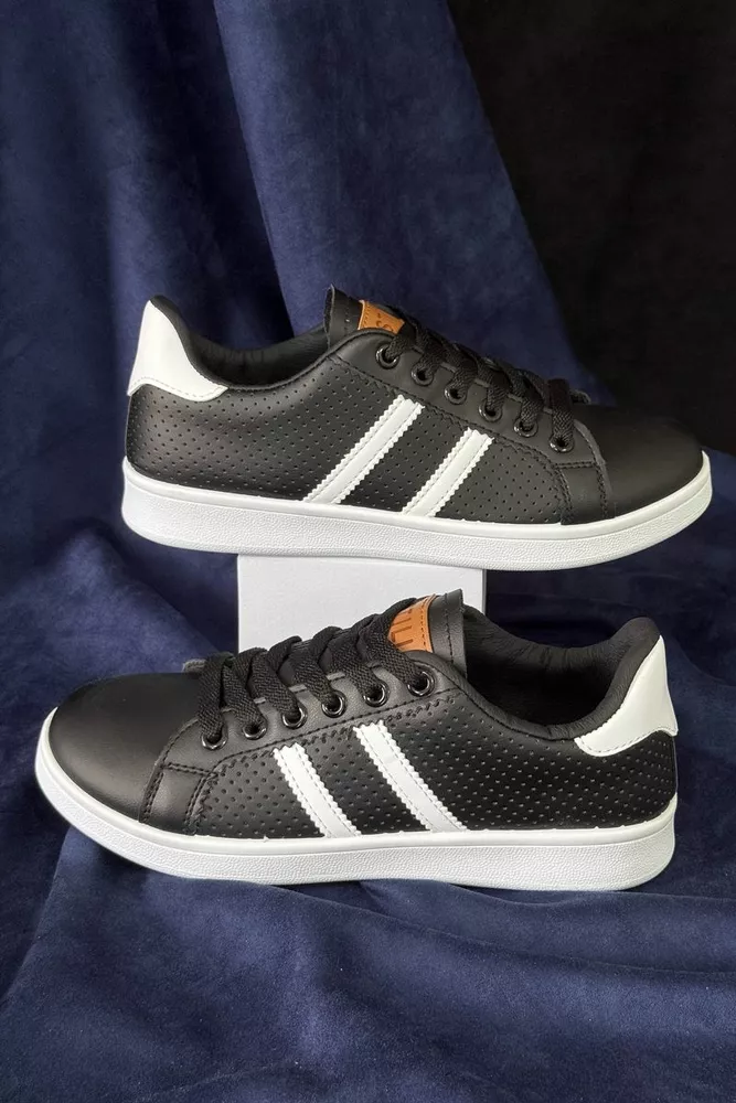 Купити Кеди жіночі, колір чорно-білий, 248RR67 - Фото №1