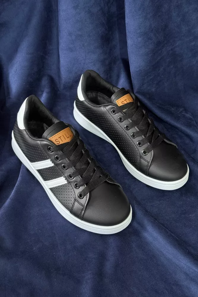 Купити Кеди жіночі, колір чорно-білий, 248RR67 - Фото №3