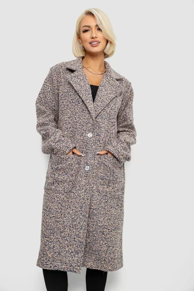 Купити Пальто жіноче без підкладки, колір пудрово-синій, 257R99 - Фото №1