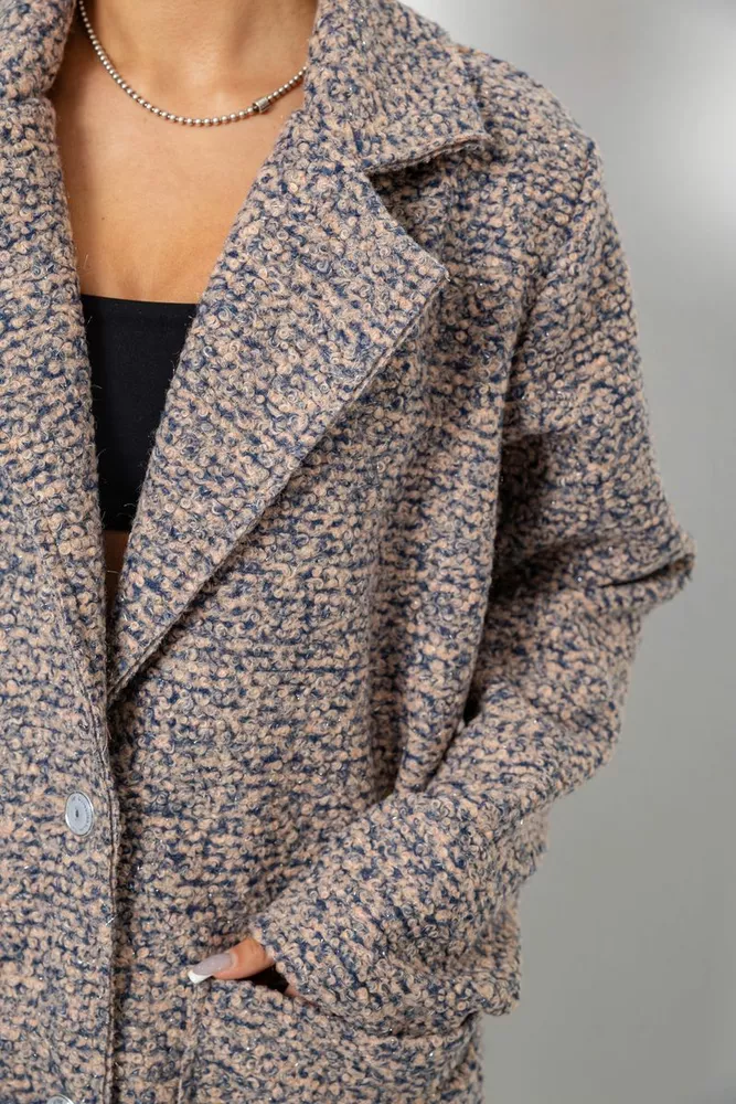 Купити Пальто жіноче без підкладки, колір пудрово-синій, 257R99 - Фото №5