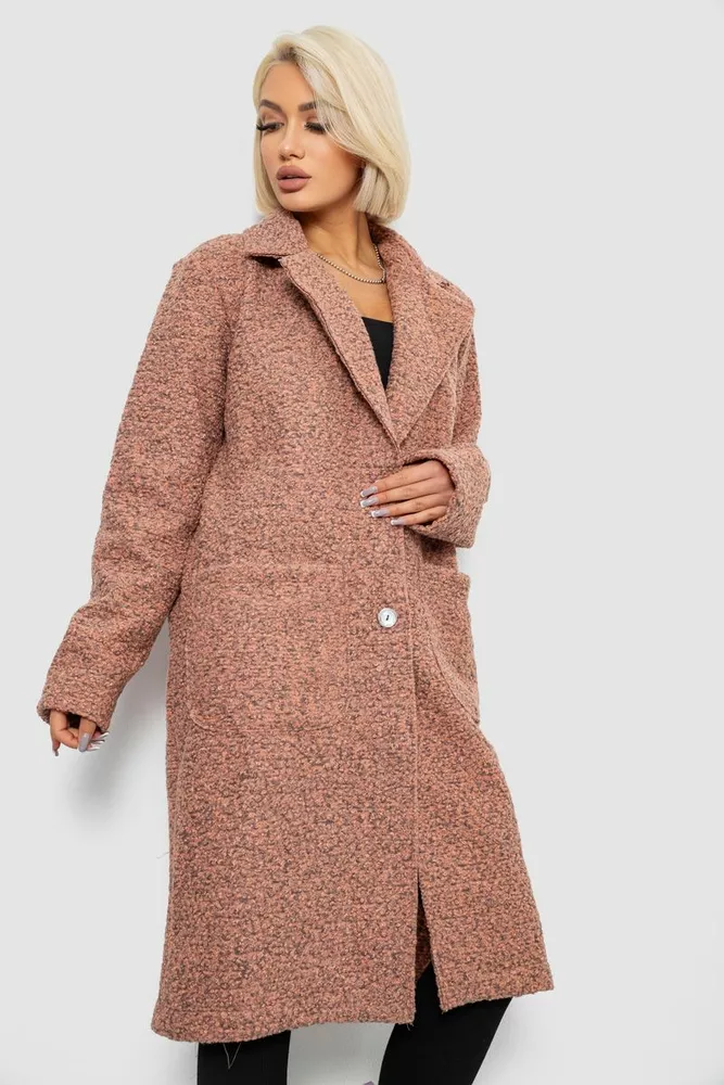 Купити Пальто жіноче без підкладки, колір пудровий, 257R99 - Фото №3