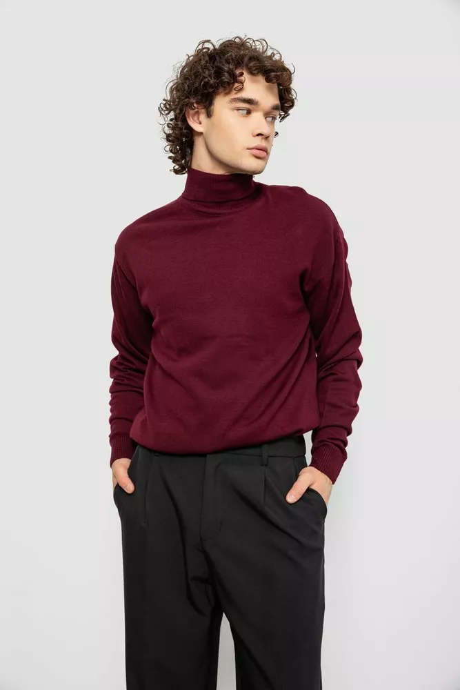 Купити Светр чоловічий, колір сливовий, 161R1880 - Фото №2