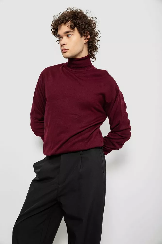 Купити Светр чоловічий, колір сливовий, 161R1880 - Фото №5