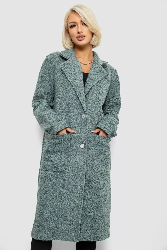 Купити Пальто жіноче без підкладки, колір оливковий, 257R99 - Фото №1