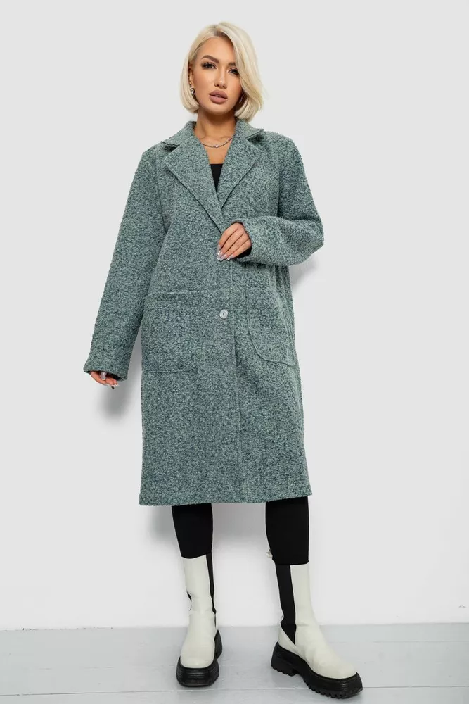 Купити Пальто жіноче без підкладки, колір оливковий, 257R99 - Фото №2