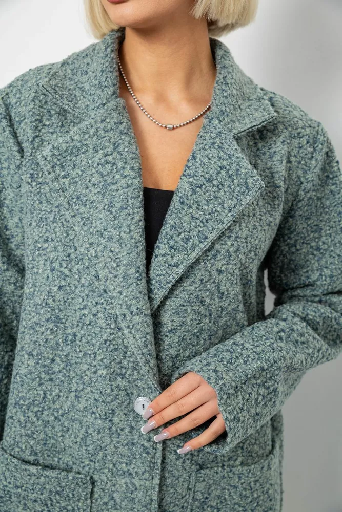 Купити Пальто жіноче без підкладки, колір оливковий, 257R99 - Фото №5