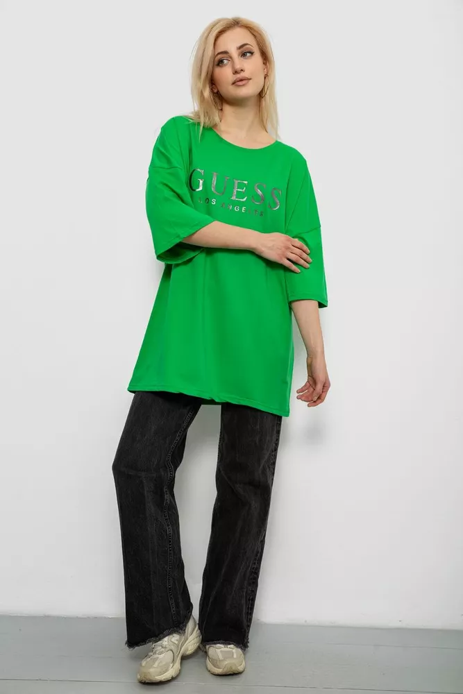 Купити Футболка жіноча з принтом, колір зелений, 244R3019 - Фото №2