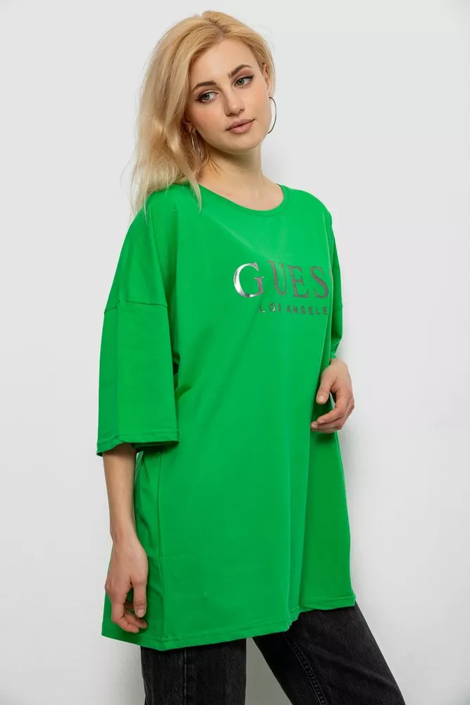 Купити Футболка жіноча з принтом, колір зелений, 244R3019 - Фото №3