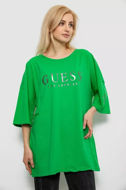 Футболка жіноча з принтом, колір зелений, 244R3019