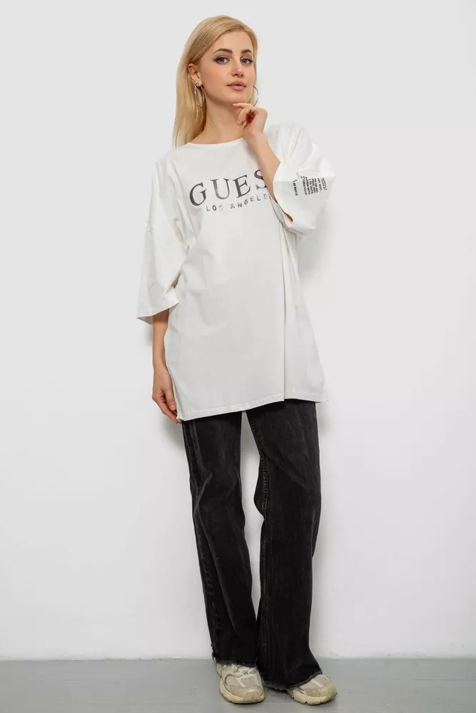 Купить Футболка женская с принтом, цвет молочный, 244R3019 - Фото №2