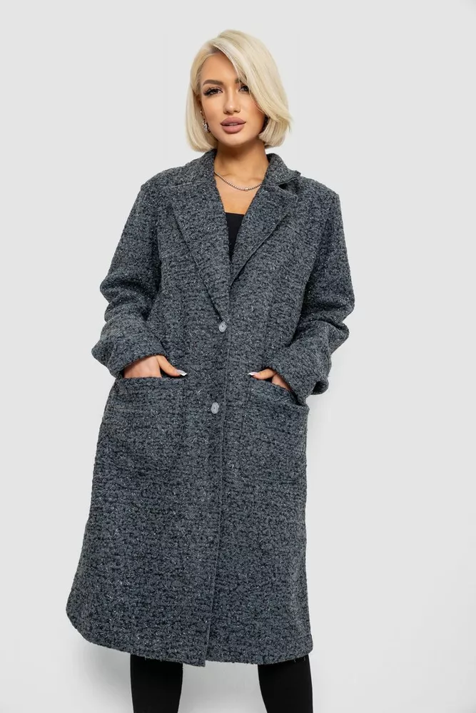 Купити Пальто жіноче без підкладки, колір сірий, 257R99 - Фото №1