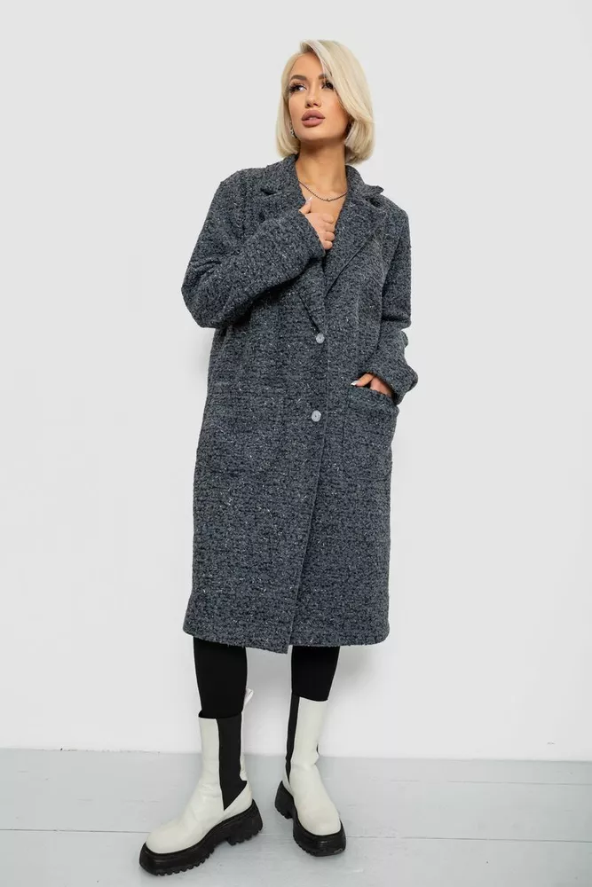 Купити Пальто жіноче без підкладки, колір сірий, 257R99 - Фото №2