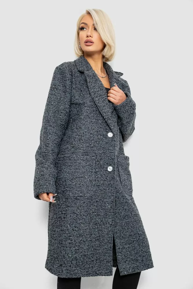 Купити Пальто жіноче без підкладки, колір сірий, 257R99 - Фото №3