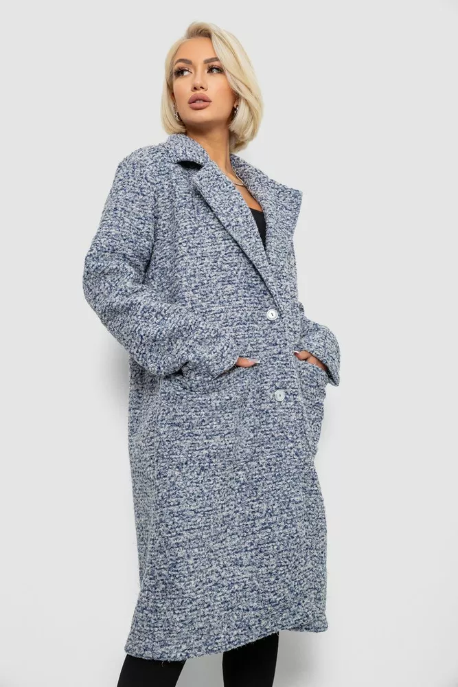 Купити Пальто жіноче без підкладки, колір синій, 257R99 - Фото №3