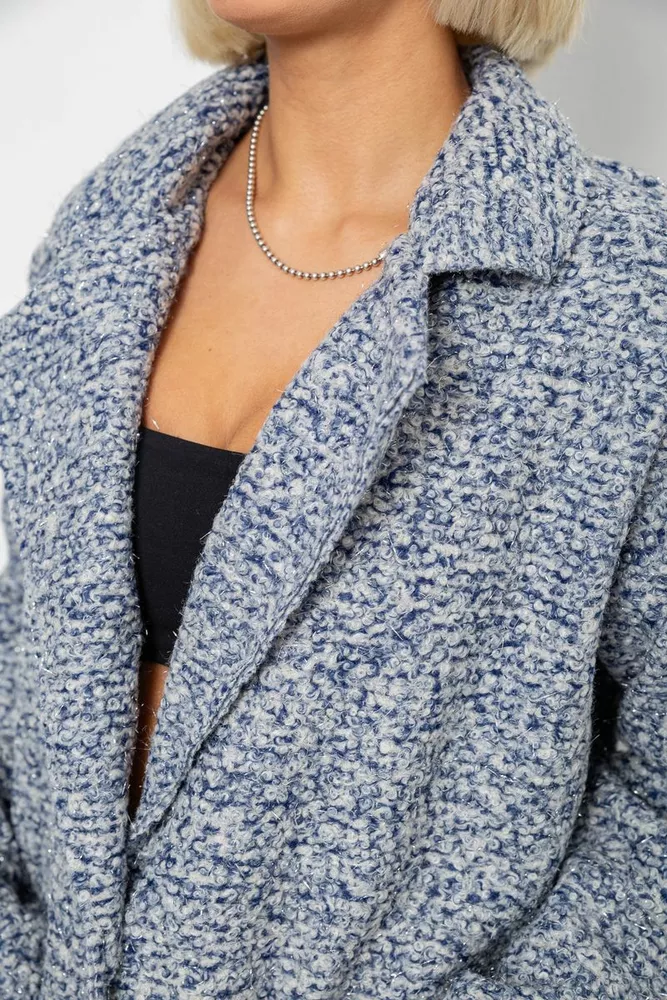 Купити Пальто жіноче без підкладки, колір синій, 257R99 - Фото №5