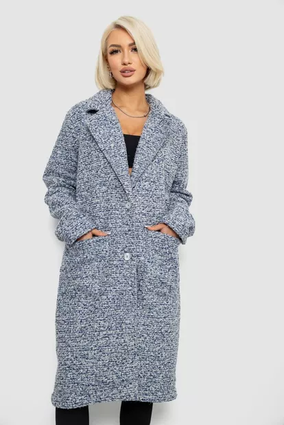 Пальто жіноче без підкладки, колір синій, 257R99