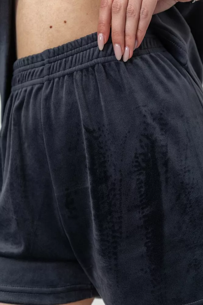 Купить Домашний костюм велюровый  -уценка, цвет темно-серый, 102R272-3-U-4 - Фото №6