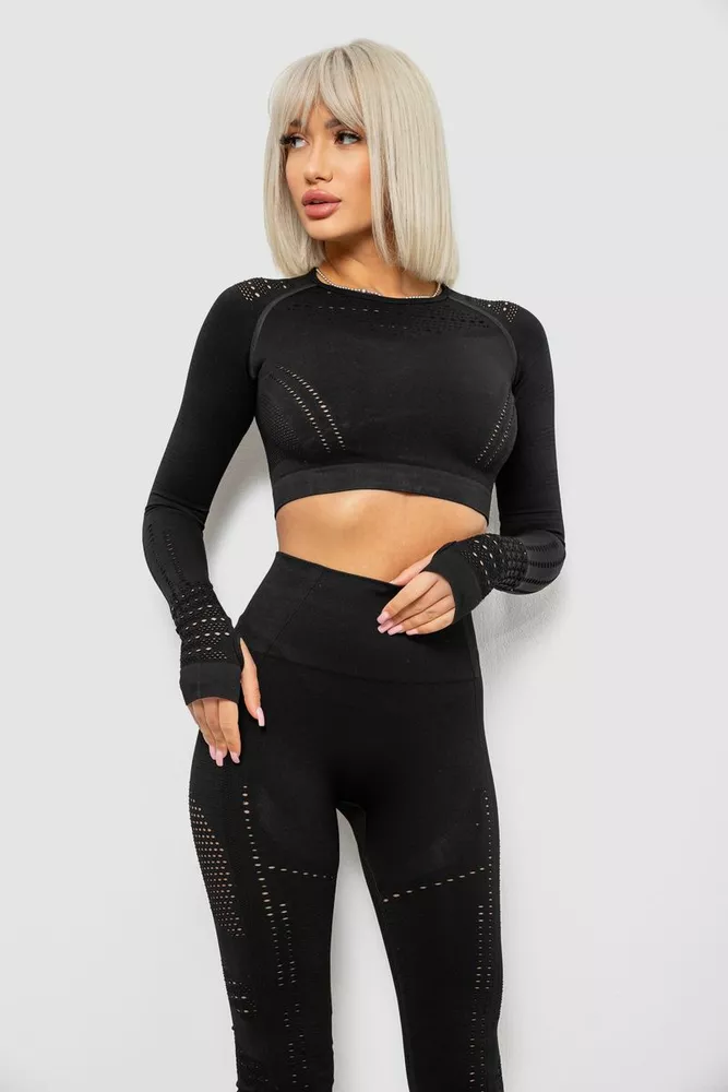 Купити Костюм жіночий домашній, колір чорний, 214R265 оптом - Фото №2