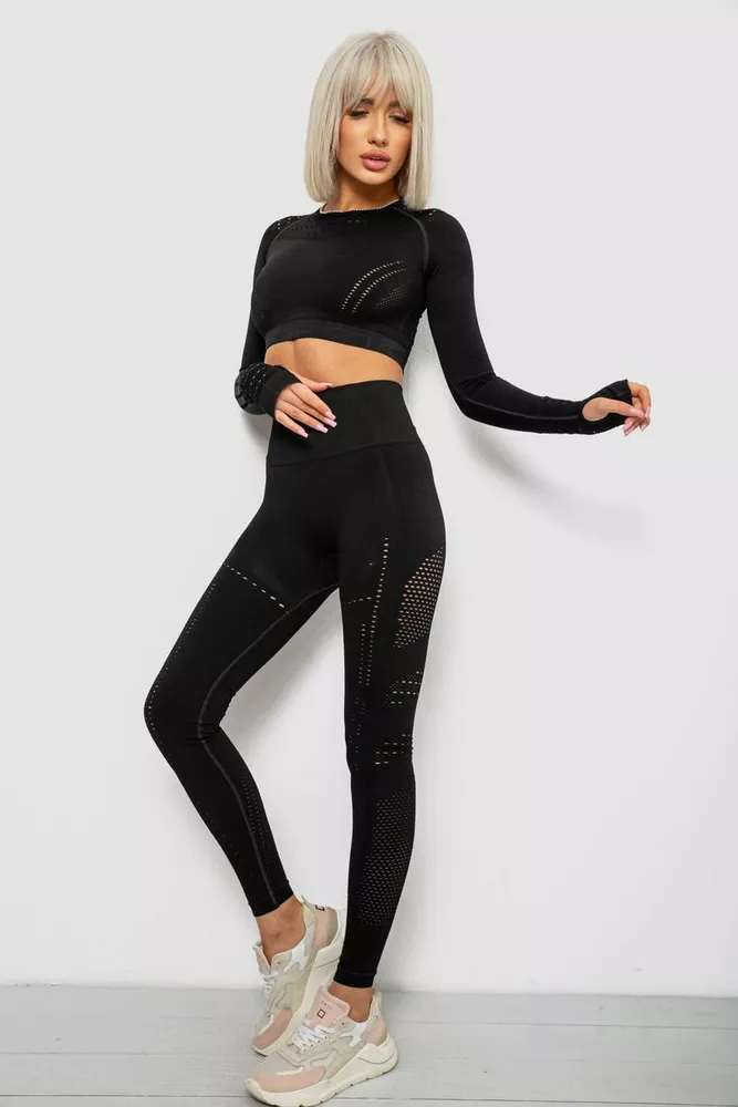 Купити Костюм жіночий домашній, колір чорний, 214R265 оптом - Фото №3