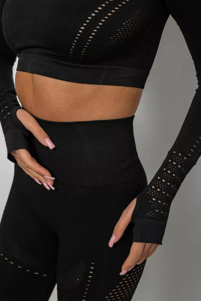 Купити Костюм жіночий домашній, колір чорний, 214R265 оптом - Фото №5