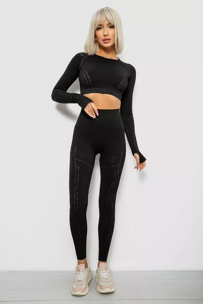 Костюм жіночий домашній, колір чорний, 214R265