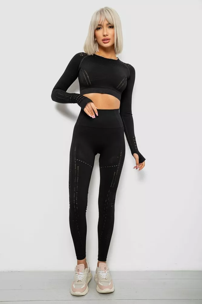 Купити Костюм жіночий домашній, колір чорний, 214R265 оптом - Фото №1