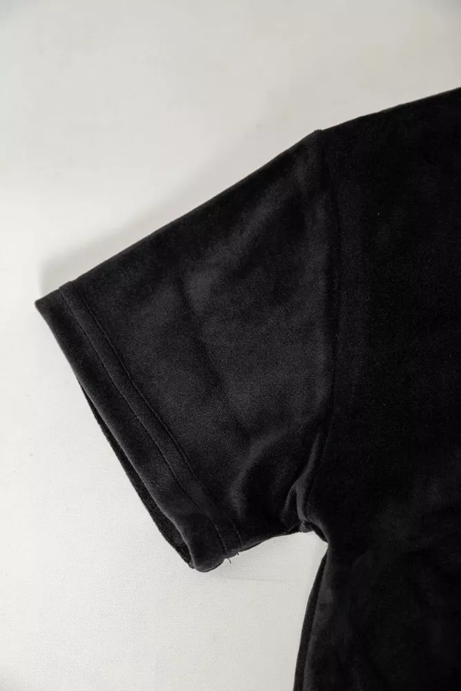Купити Домашній костюм велюровий  -уцінка, колір чорний, 102R272-3-U-3 - Фото №7