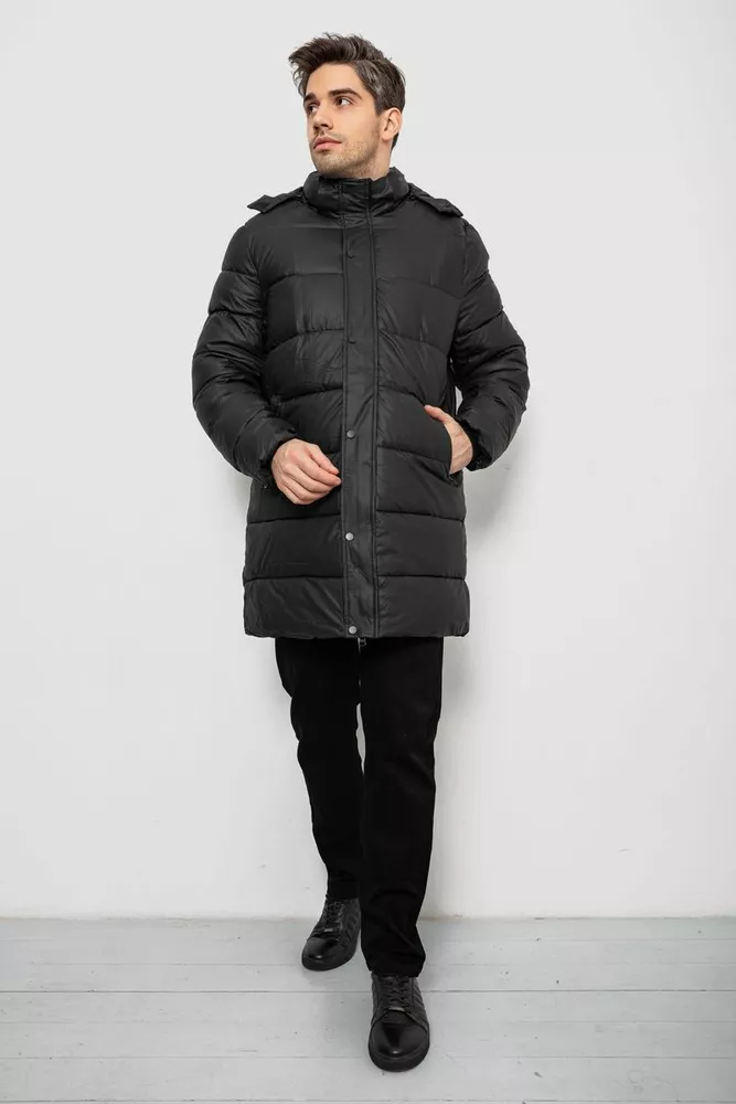 Купить Куртка мужская зимняя удлиненная  -уценка, цвет черный, 244RH76-15-U - Фото №3