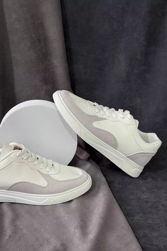 Купити Кеди чоловічі, колір біло-сірий, 248RR128-7R - Фото №1