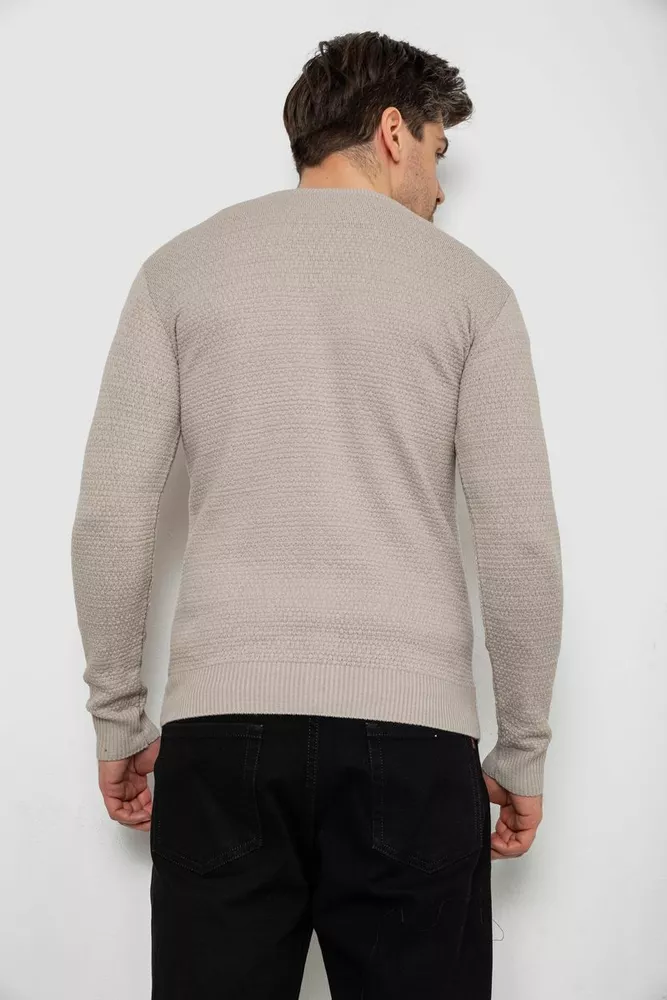 Купити Кофта чоловіча на ґудзиках, колір бежевий, 238R1055 - Фото №4