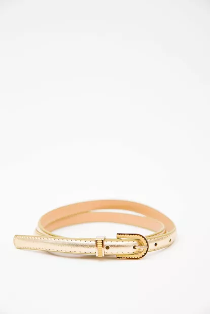 Женский ремень из эко-кожи золотистого цвета 196RL1510W52