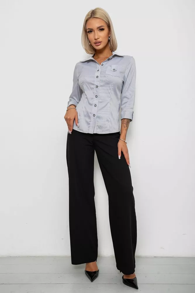 Купить Рубашка классическая в полоску  -уценка, цвет светло-серый, 230R645-U - Фото №2