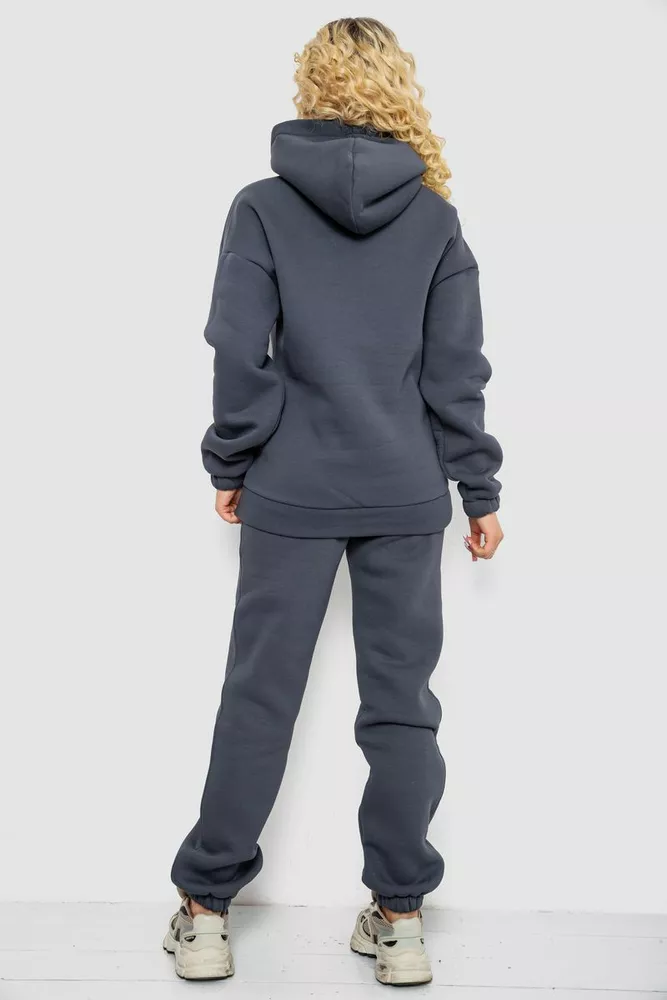 Купити Спортивний костюм жіночий на флісі  -уцінка, колір сірий, 102R7711-U - Фото №4
