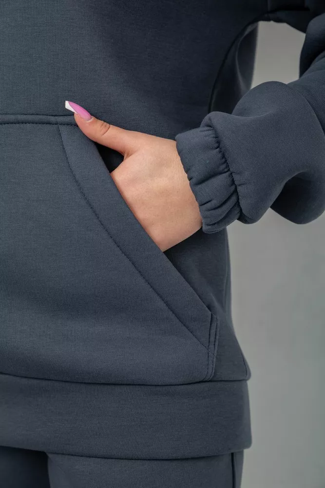 Купити Спортивний костюм жіночий на флісі  -уцінка, колір сірий, 102R7711-U - Фото №6