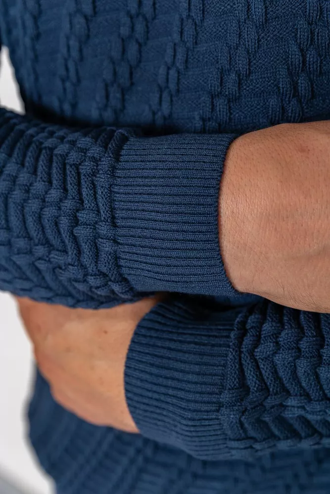 Купити Светр чоловічий  уцінка, колір сіро-синій, 161R677-U - Фото №4