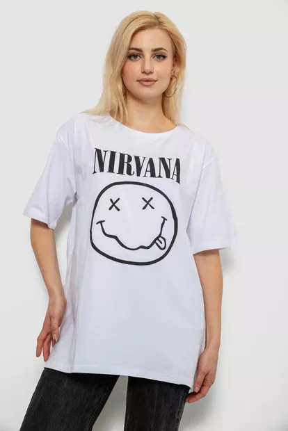 Футболка женская с принтом, цвет белый, 244R2010