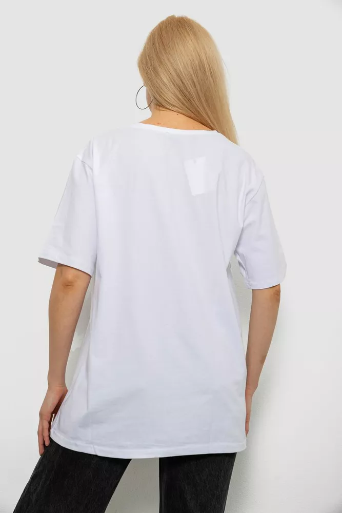 Купить Футболка женская с принтом, цвет белый, 244R2010 - Фото №4