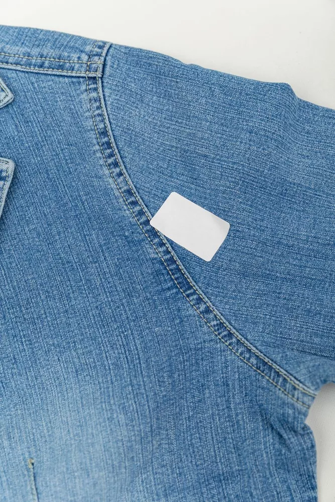 Купить Куртка джинсовая женская  -уценка, цвет голубой, 201R55-055-U-54 - Фото №2