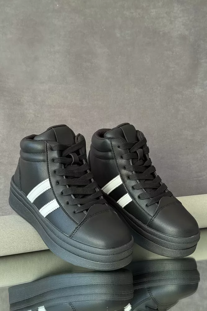 Купити Кросівки жіночі демісезонні, колір чорно-білий, 248RWA180 - Фото №3