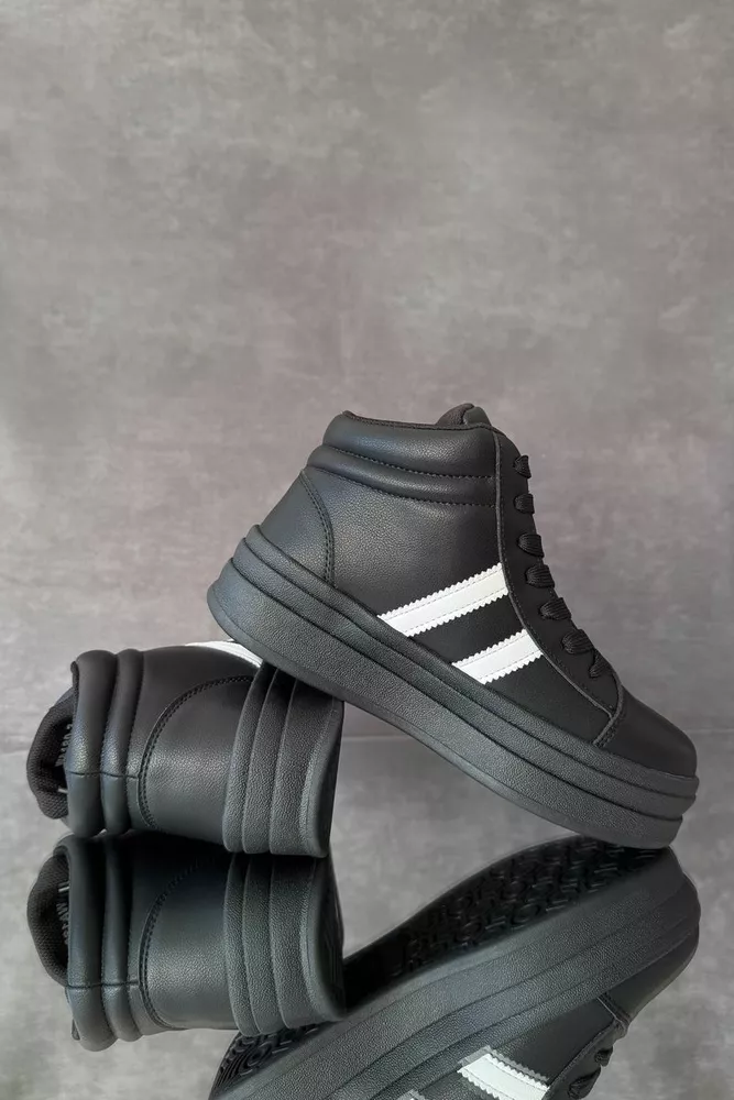 Купити Кросівки жіночі демісезонні, колір чорно-білий, 248RWA180 - Фото №4