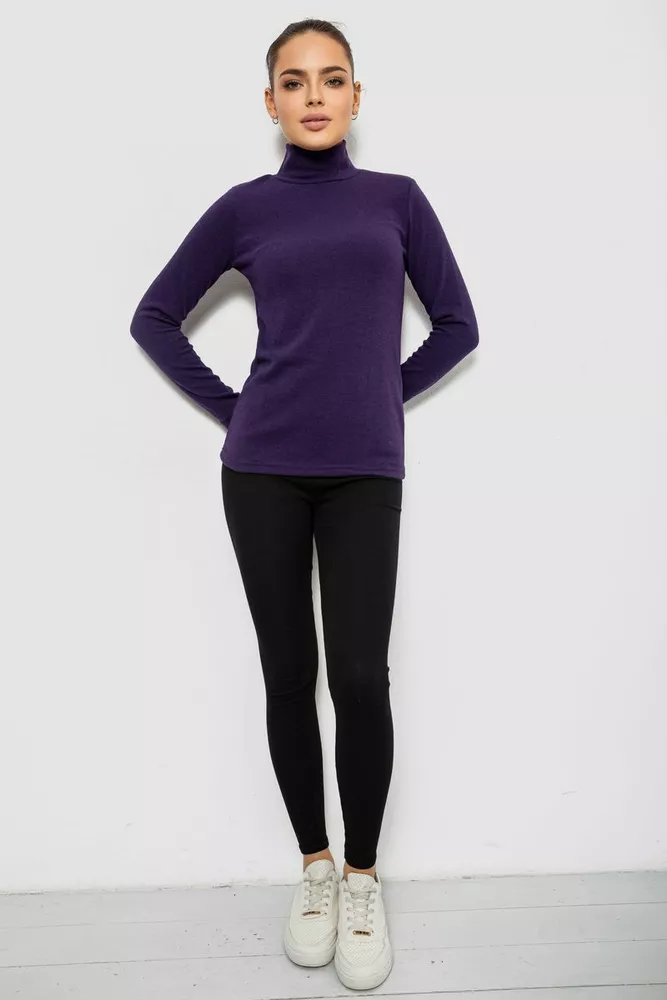 Купить Гольф женский однотонный, цвет фиолетовый, 257R100 - Фото №2