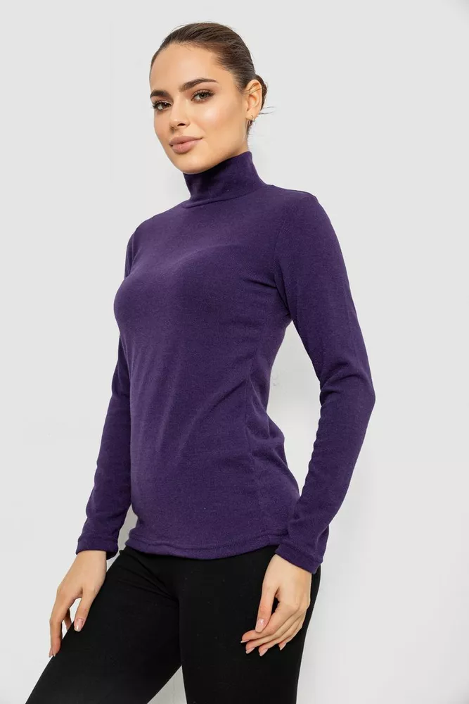 Купить Гольф женский однотонный, цвет фиолетовый, 257R100 - Фото №3