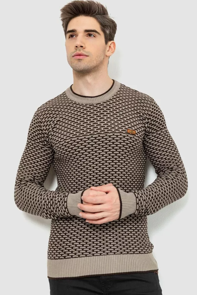 Купити Светр чоловічий, колір бежевий, 214R503 оптом - Фото №2