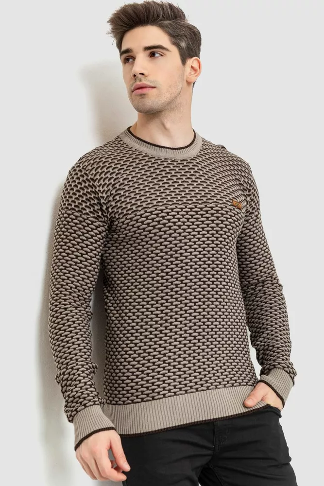 Купити Светр чоловічий, колір бежевий, 214R503 оптом - Фото №1