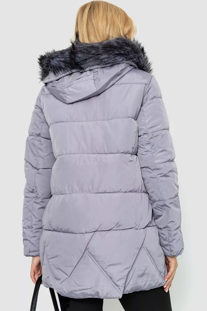 Купити Куртка жіноча демісезонна, колір сірий, 235R802 - Фото №4