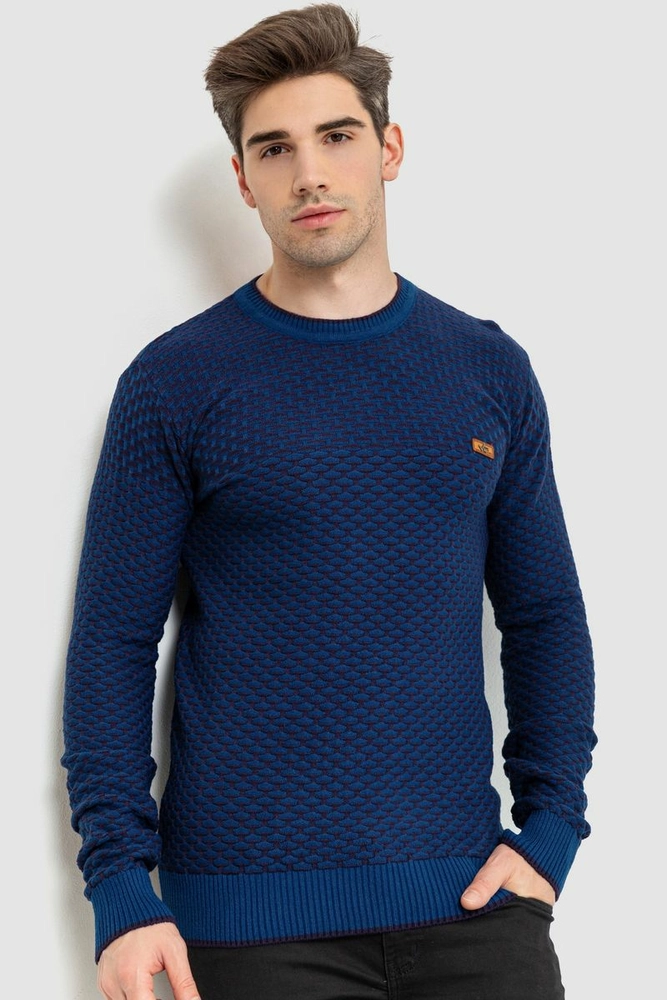 Купить Свитер мужской, цвет синий, 214R503 - Фото №1