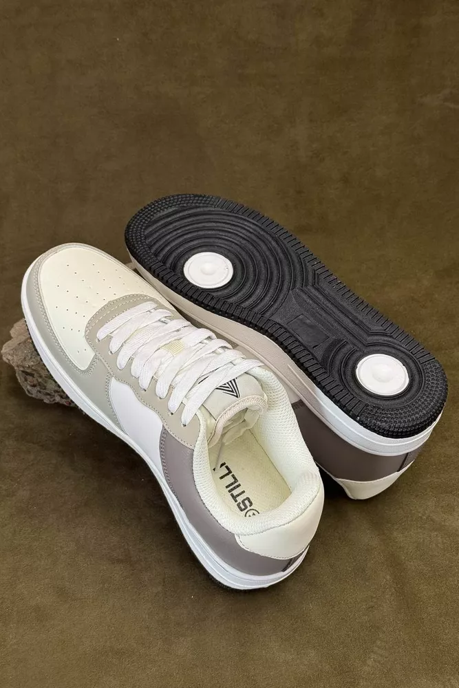 Купити Кросівки чоловічі, колір біло-бежевий, 248RHB710 - Фото №5