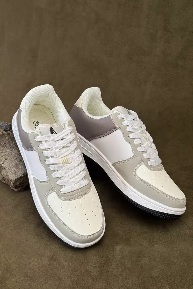 Купити Кросівки чоловічі, колір біло-бежевий, 248RHB710 - Фото №1