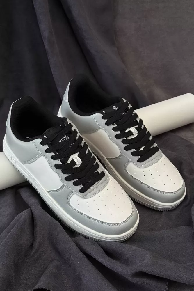 Купить Кроссовки мужские, цвет бело-серый, 248RHB710 - Фото №1