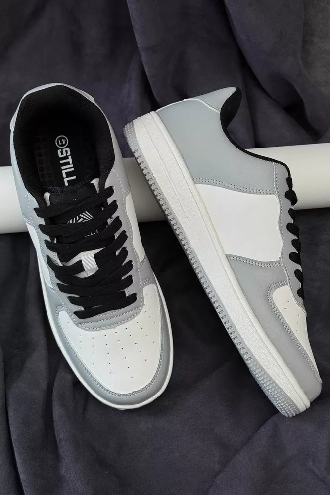 Купить Кроссовки мужские, цвет бело-серый, 248RHB710 - Фото №3